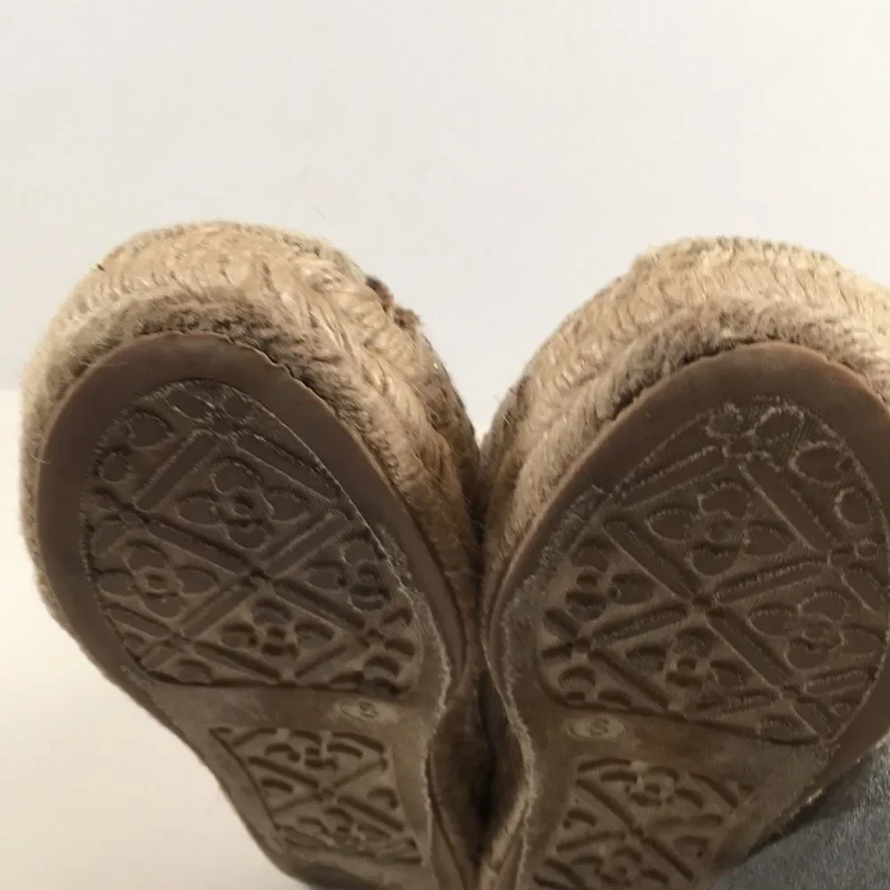 Jack Rogers Palmer Canvas Espadrilles Metallic Size 8